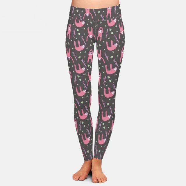 Ladies 3D Funny & Cute Sloth Printed Leggings