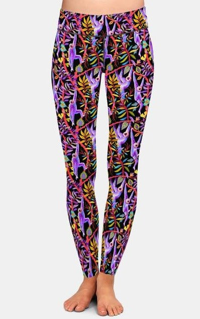Ladies Assorted 3D Cute Cartoon Sloth Printed Leggings