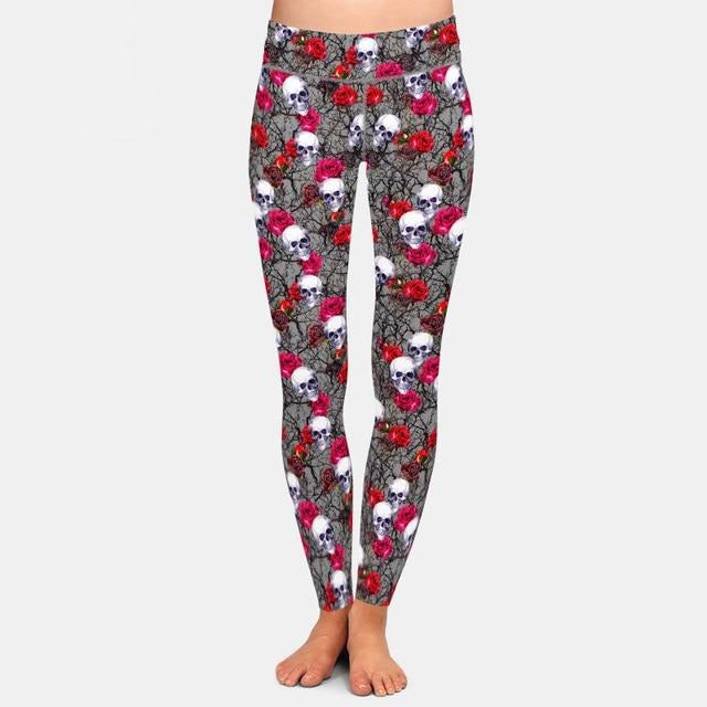 Ladies Assorted 3D Skull Patterned Leggings