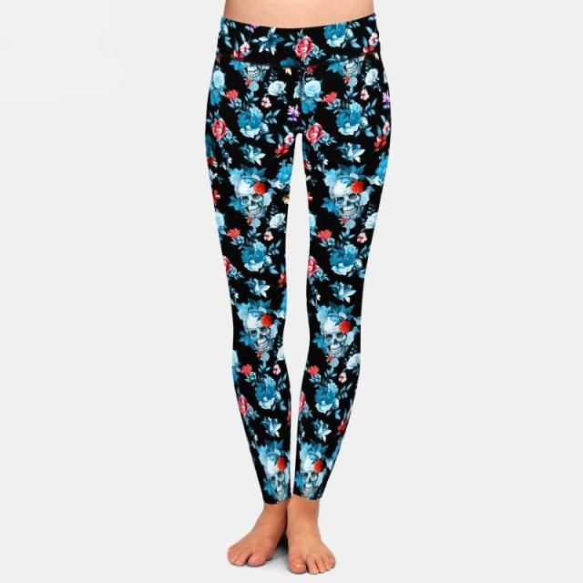 Ladies Assorted 3D Skull Patterned Leggings