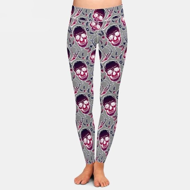 Ladies Assorted 3D Skull Patterned Leggings