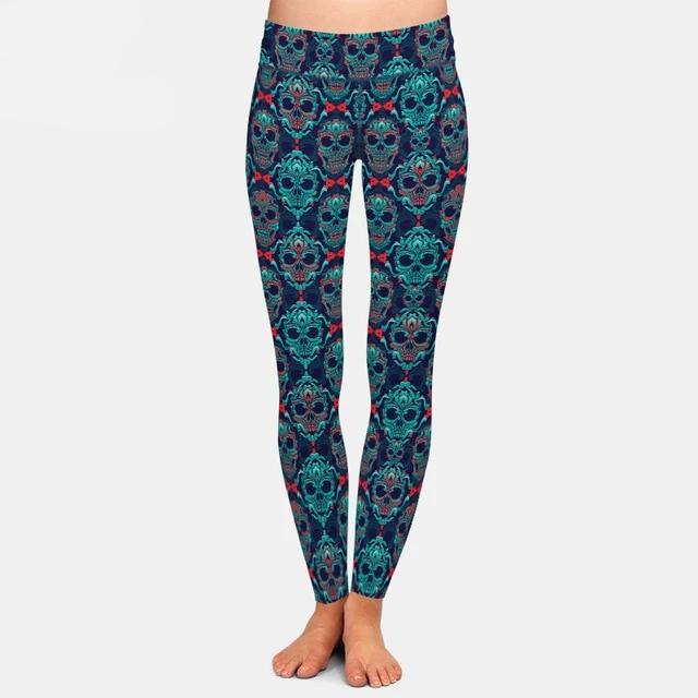 Ladies Assorted 3D Skull Patterned Leggings