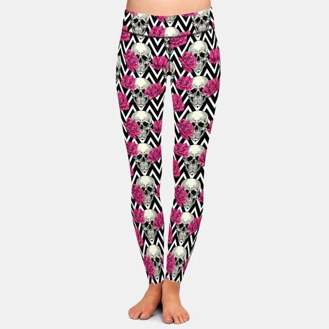 Ladies Assorted 3D Skull Patterned Leggings