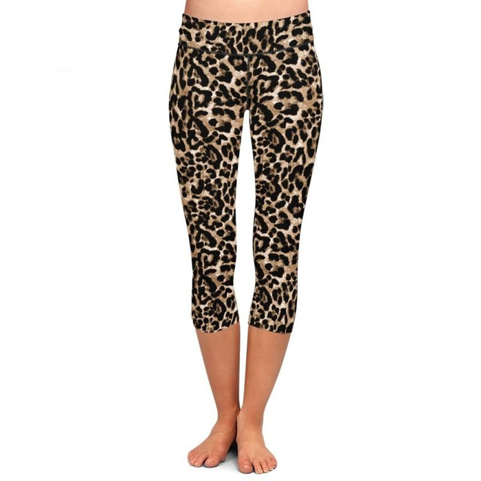 Ladies Growlin' Leopard Printed Capri Leggings