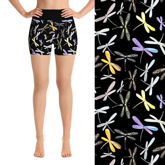 Ladies Lovely 3D Colourful Dragonfly Printed Shorts