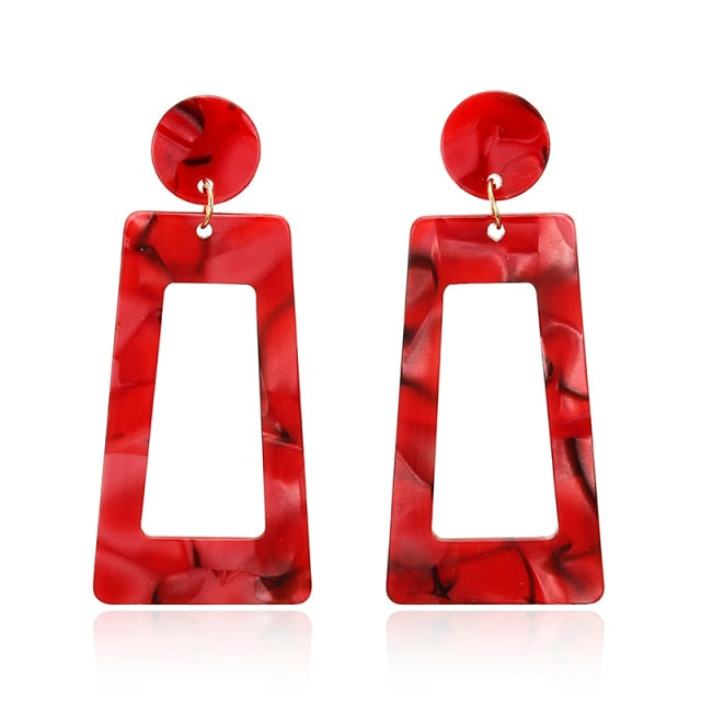 Ladies Lovely Fashion Acrylic Drop Earrings