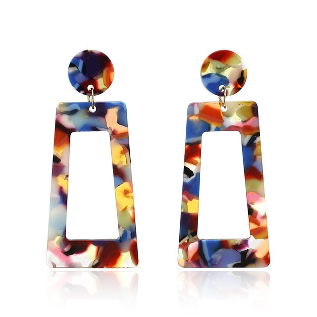 Ladies Lovely Fashion Acrylic Drop Earrings