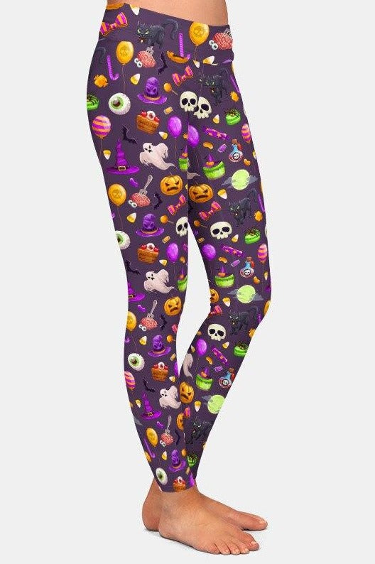 Ladies New Arrival 3D Cartoon Halloween Printed Leggings