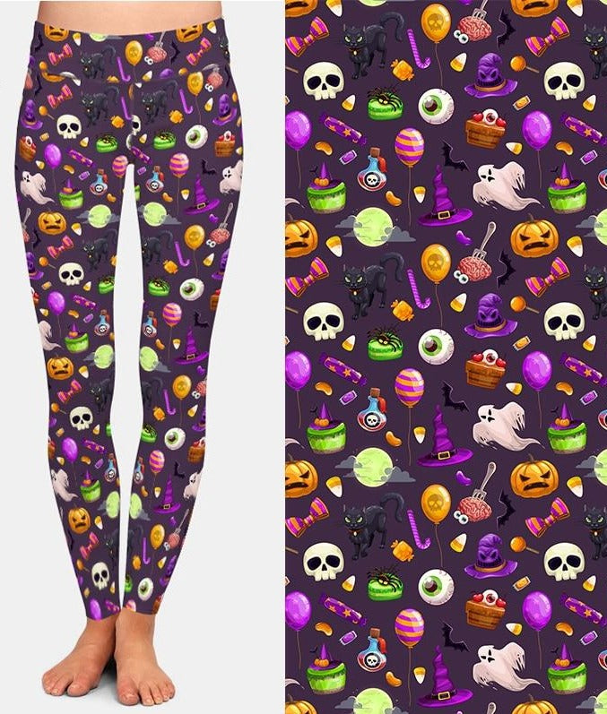Ladies New Arrival 3D Cartoon Halloween Printed Leggings