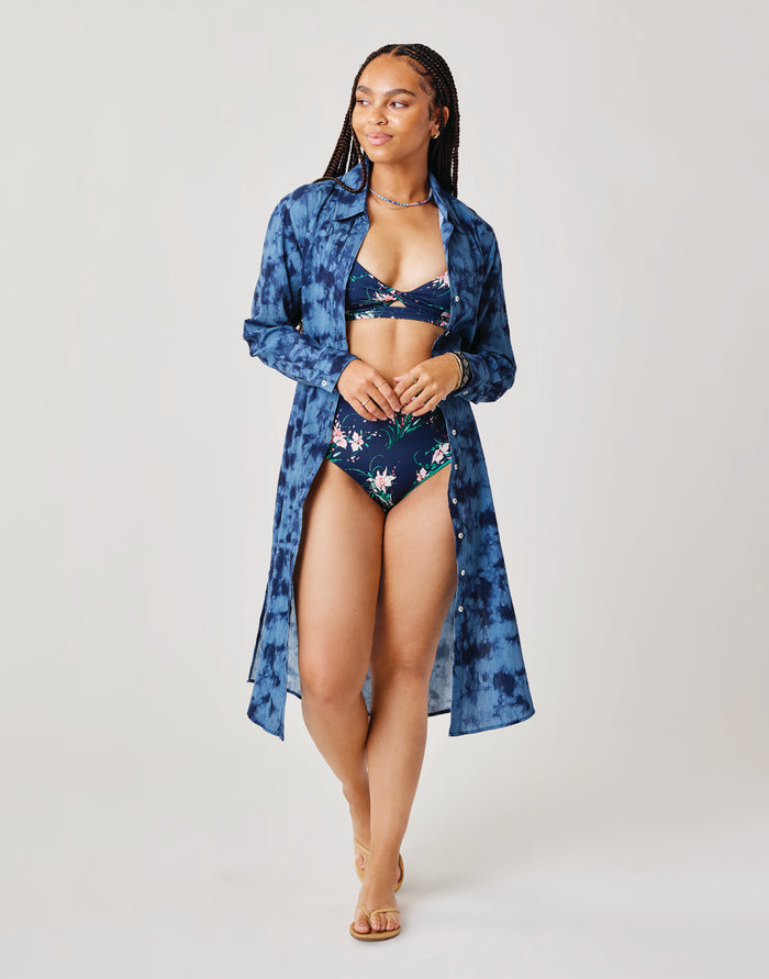 Lana Dress: Navy Tie Dye - FINAL SALE