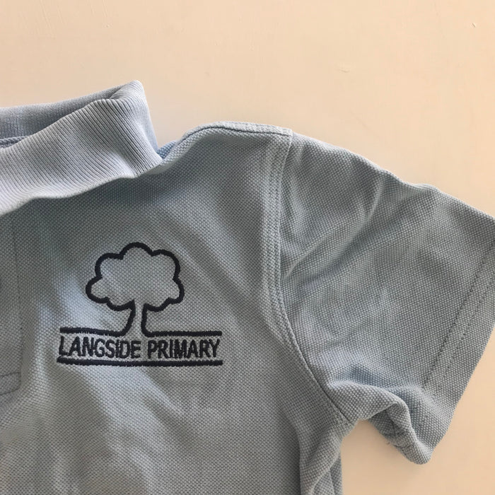 Langside primary blue school polo shirt