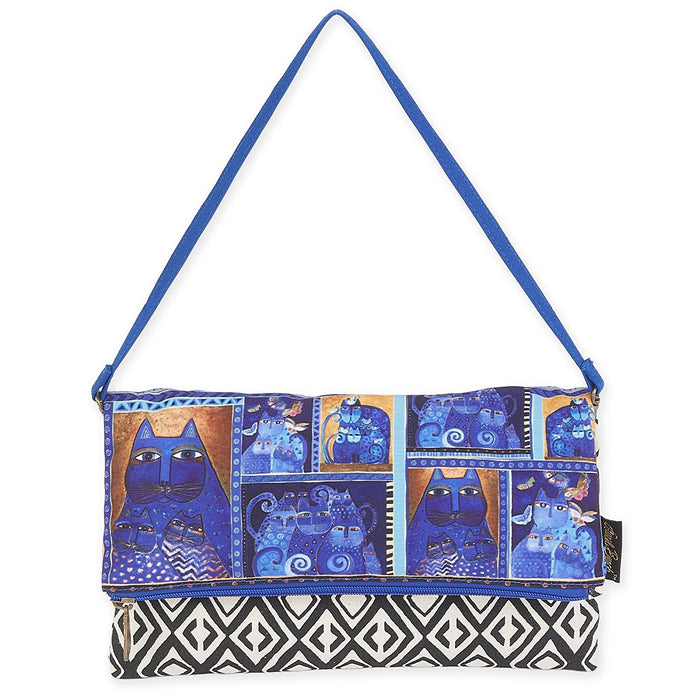 Laurel Burch - Indigo Cats Flap Clutch Shoulder Handbag