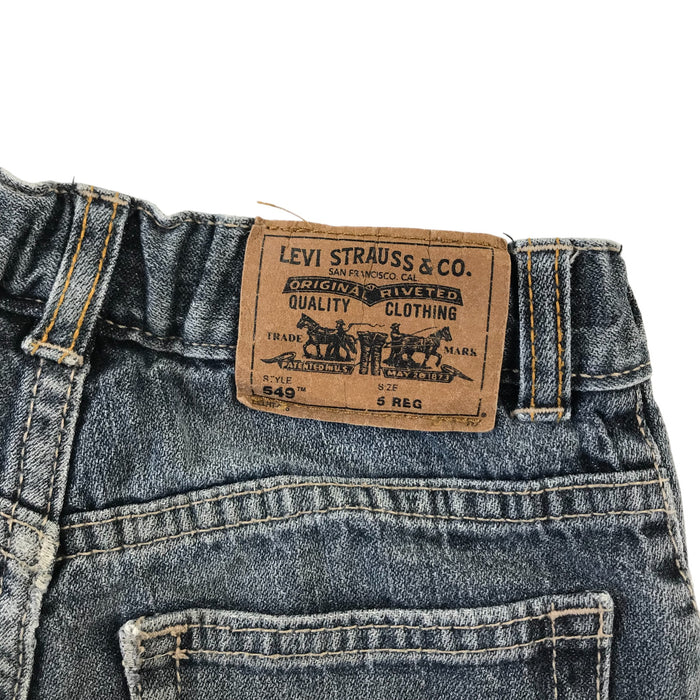Levi's 5 years blue denim adjustable waist shorts