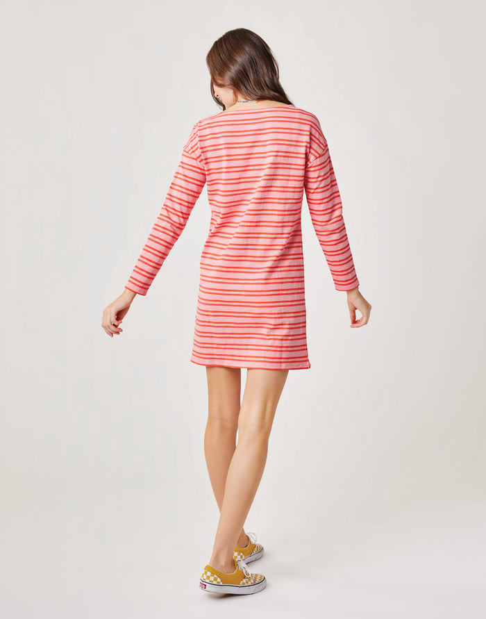 Lexi Dress: Grapefruit Breton - FINAL SALE