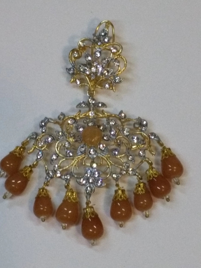 LIGHT BROWN ROYAL STYLE EARRINGS FOR ROYAL PEOPLE - NATASHAHS