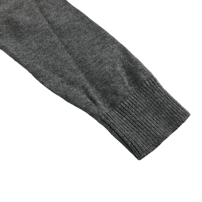 Light grey girls cable knit school cardigan
