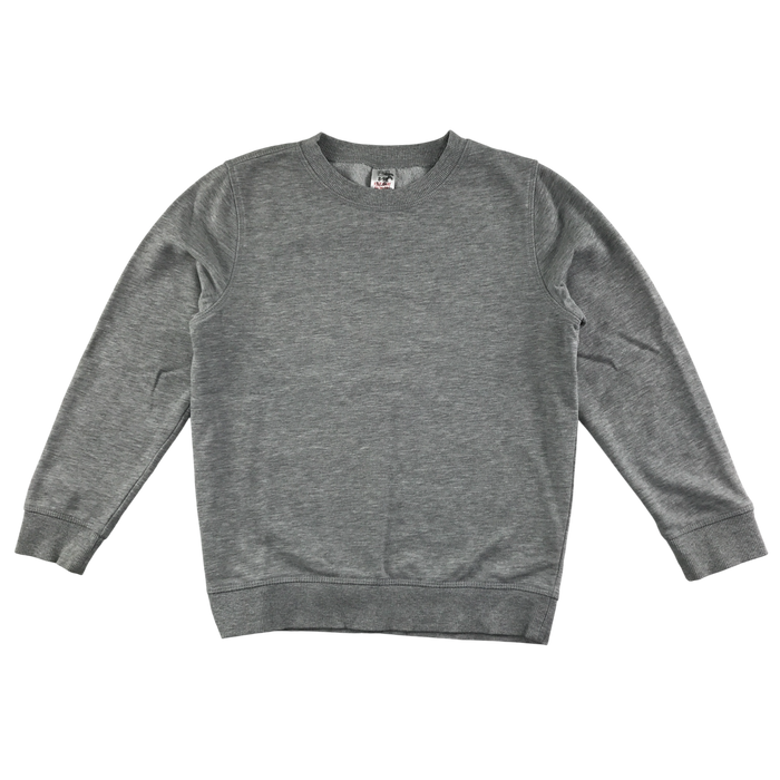 Light grey unisex crew neck sweatshirt school jumper