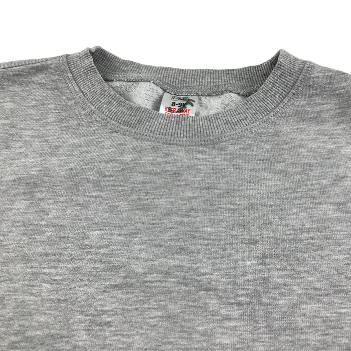 Light grey unisex crew neck sweatshirt school jumper