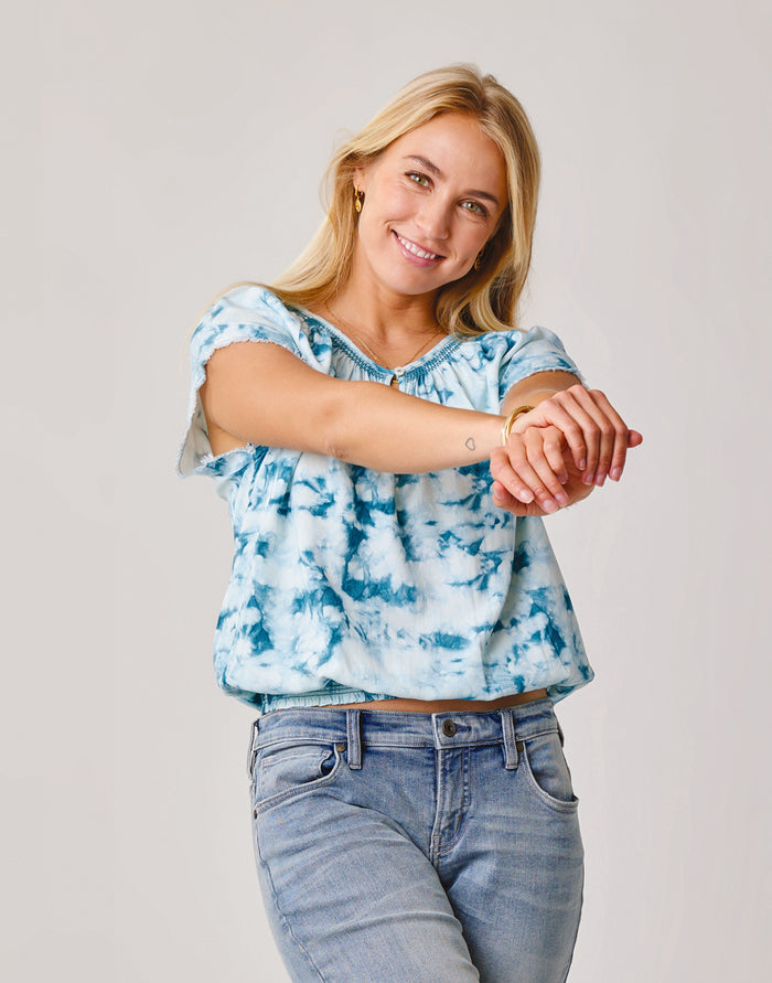 Lilly Top: Hydro Tie Dye - FINAL SALE