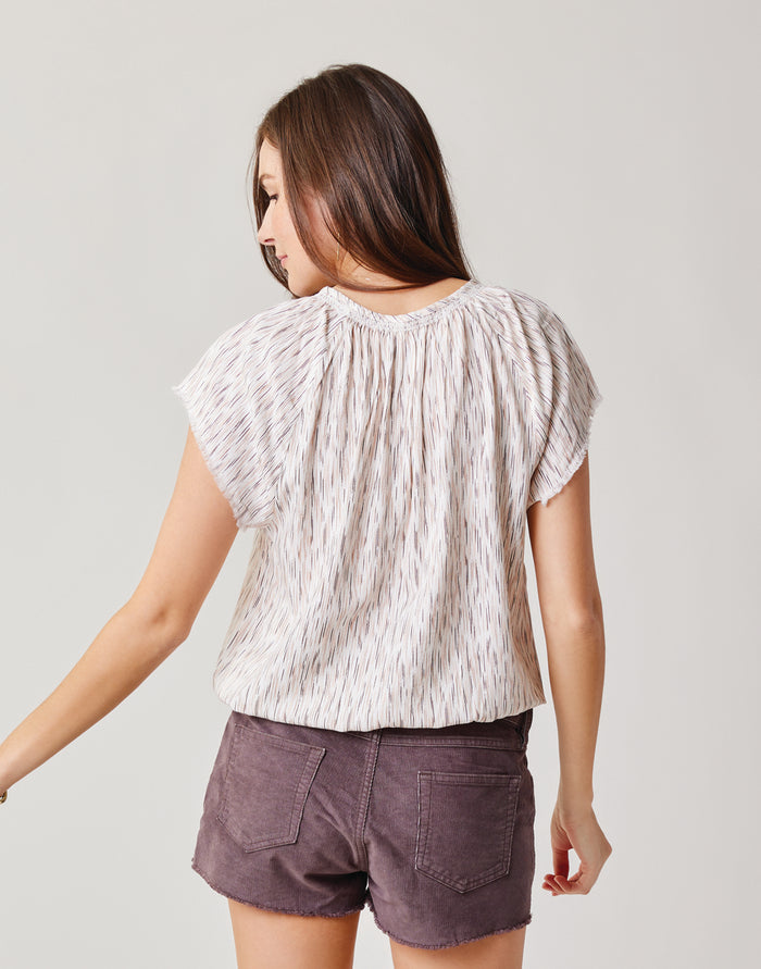 Lilly Top: Madrid Print - FINAL SALE