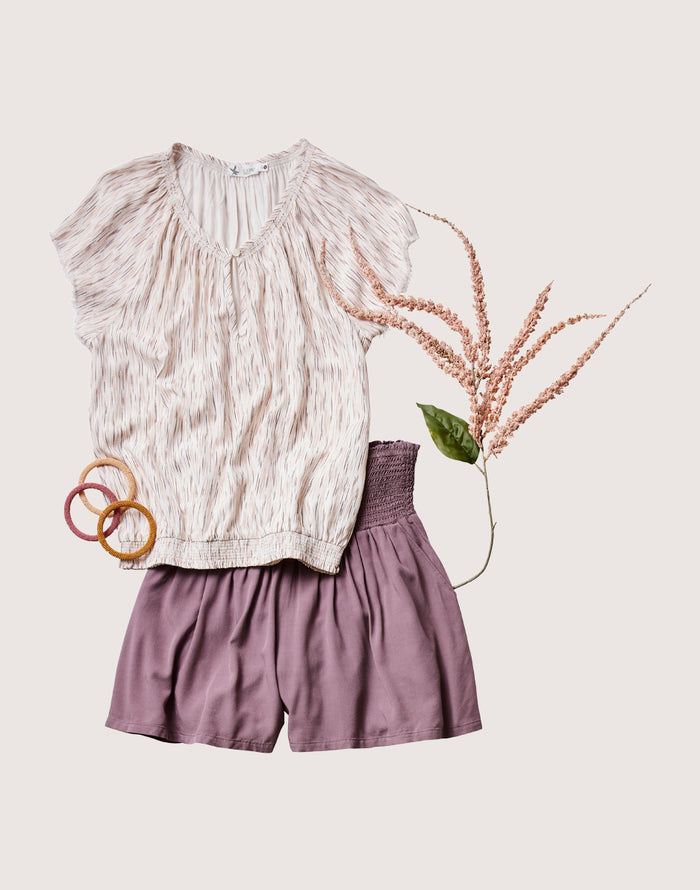 Lilly Top: Madrid Print - FINAL SALE