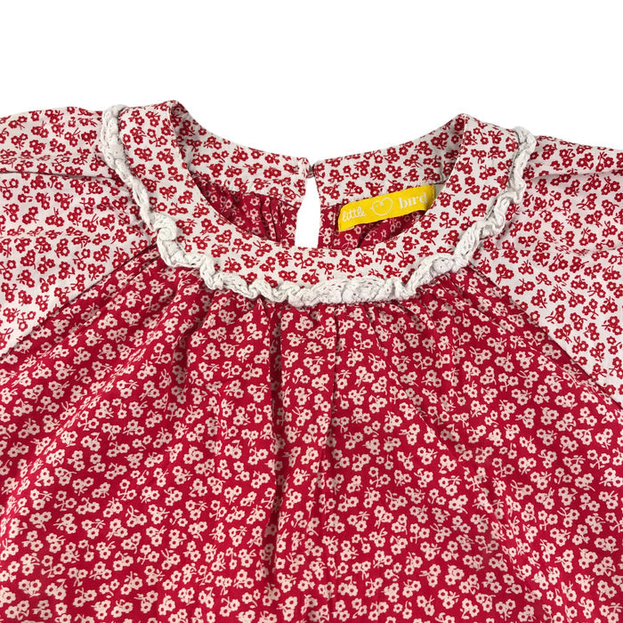 Little Bird 7-8 years red floral blouse