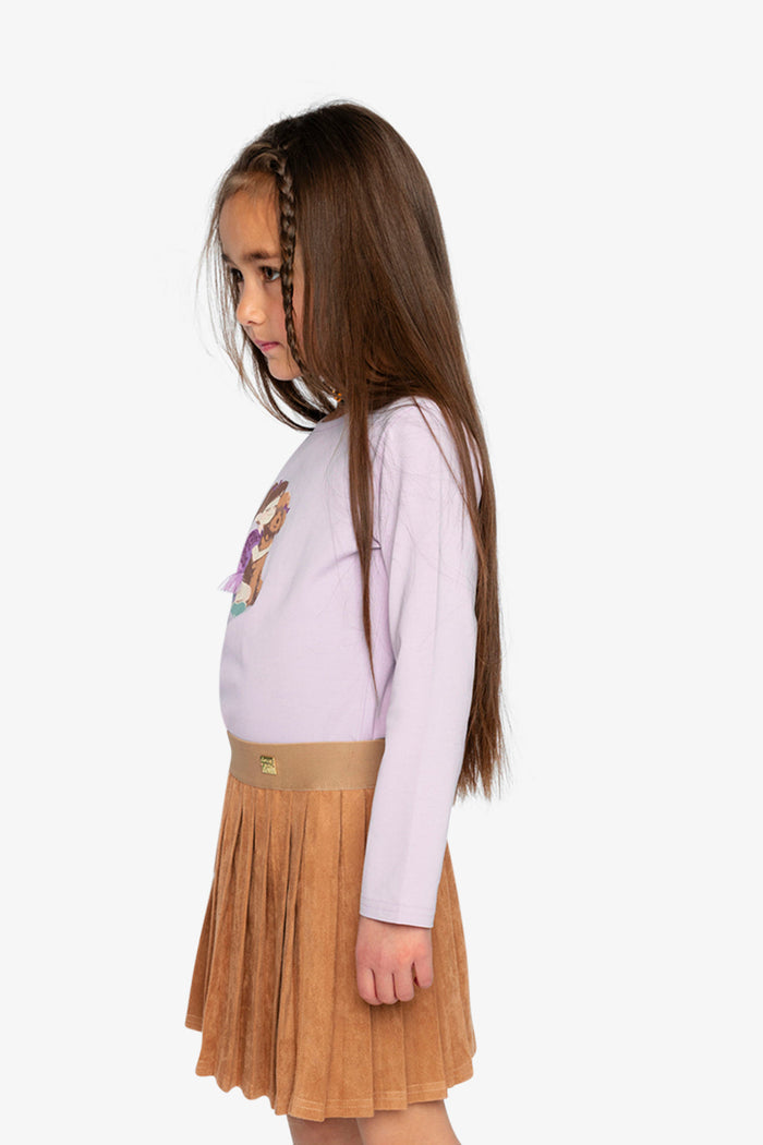 Lookbook: child in the lavender organic cotton long sleeve tee by Deux par Deux