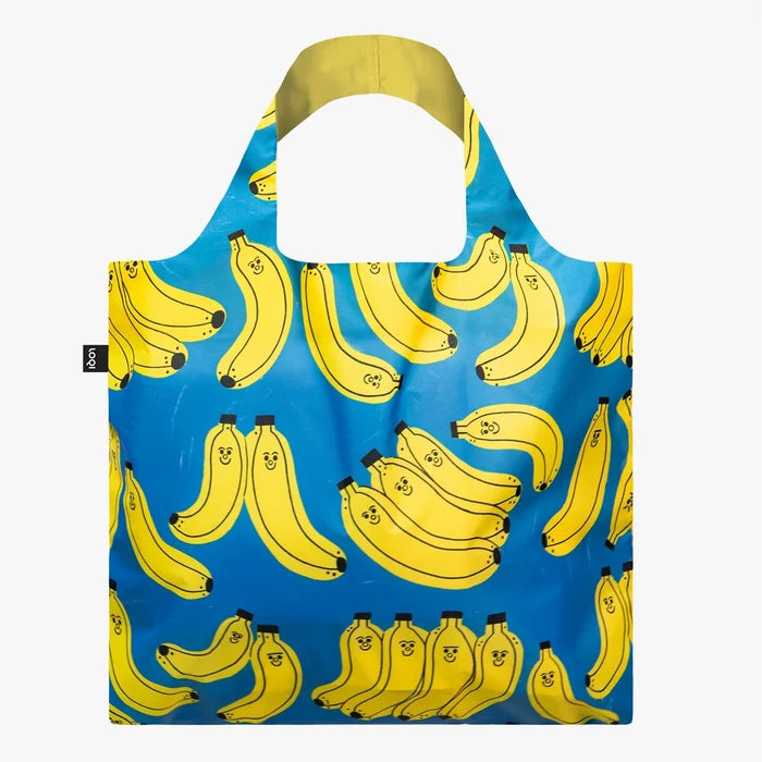 LOQI Art Recycled Tote Bag - Bad Bananas by Tess Smith-Roberts