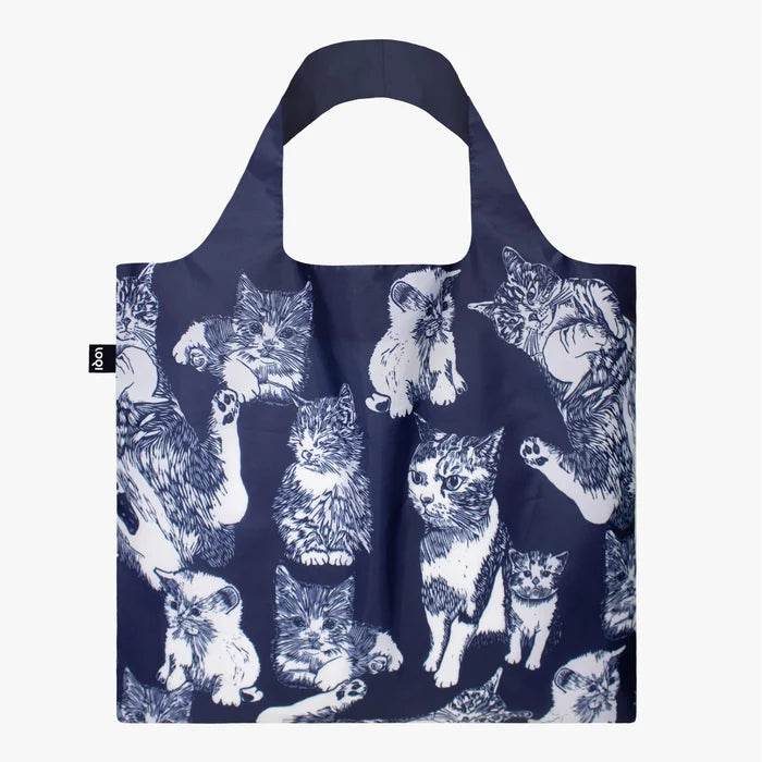 LOQI Museum Art Recycled Tote Bag - Cats by Lisa Park