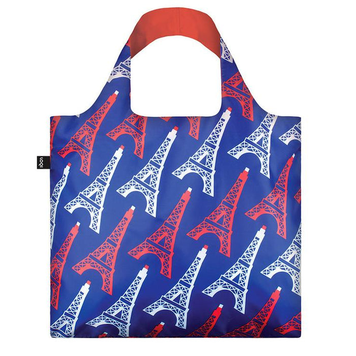 LOQI Tote Bag - Eiffel Tower Blue White Red Paris France