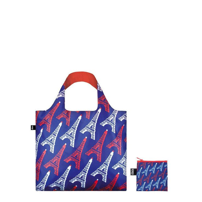 LOQI Tote Bag - Eiffel Tower Blue White Red Paris France