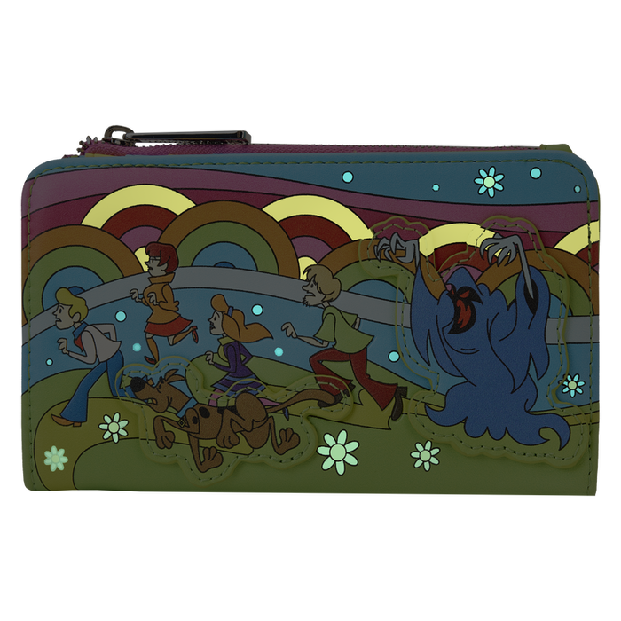 Loungefly Scooby Doo - Retro Rainbow Monster Chase Glow In The Dark Wallet SBDWA0005