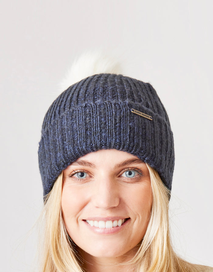 Lucy Beanie: Navy Heather - FINAL SALE