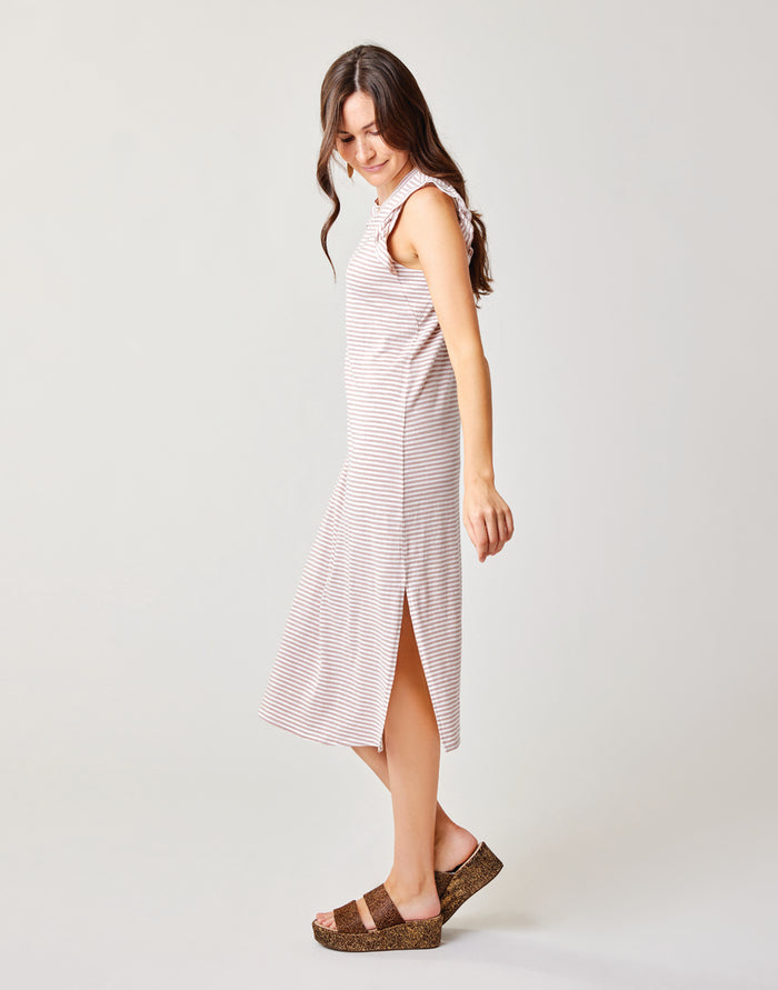 Maeve Dress: Fawn Stripe - FINAL SALE