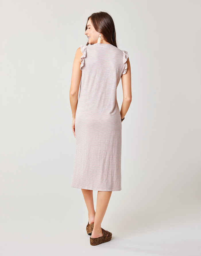 Maeve Dress: Fawn Stripe - FINAL SALE