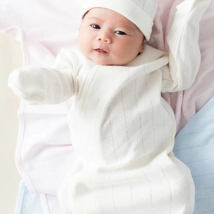 Magnetic Me Love Lines Organic Cotton Magnetic Cozy Sleeper Gown + Hat Set