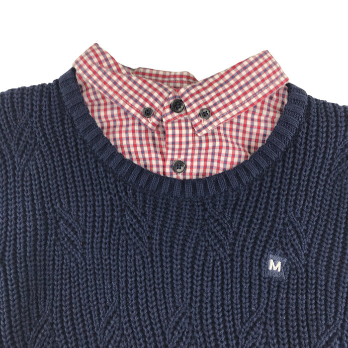 Maine 11-12 years navy combined shirt and jumper