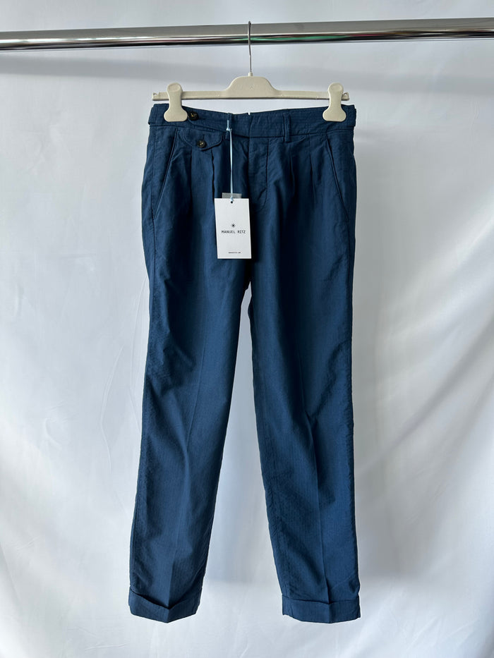 Manuel Ritz Trousers in Navy Blue Trousers