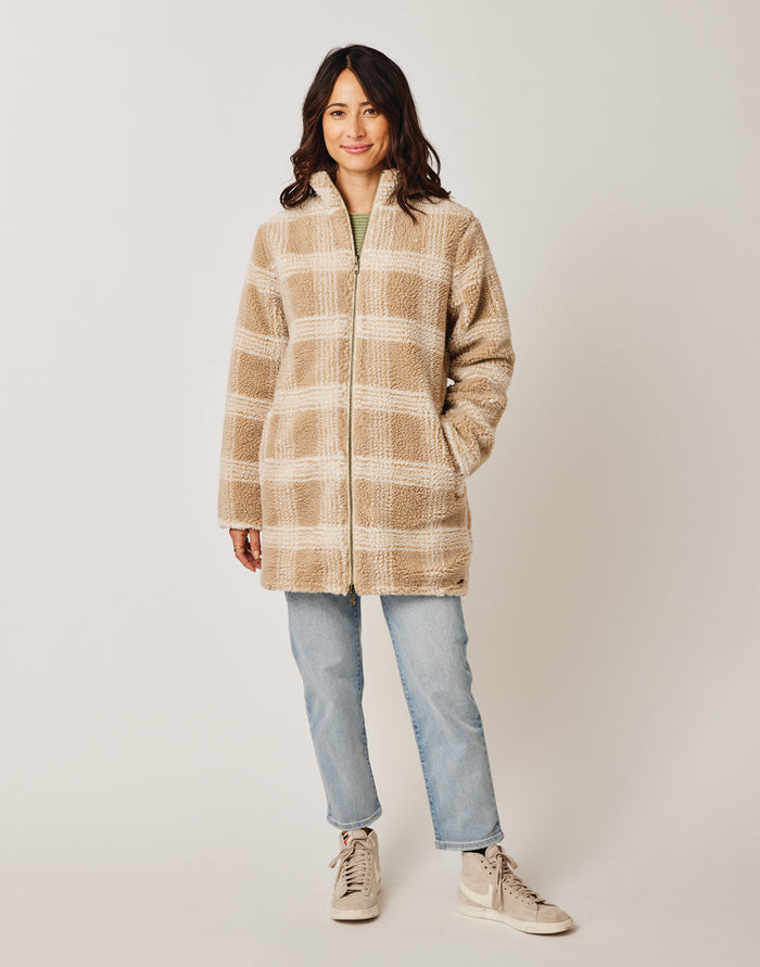 Mason Reversible Jacquard Jacket: Lt. Khaki Plaid - FINAL SALE
