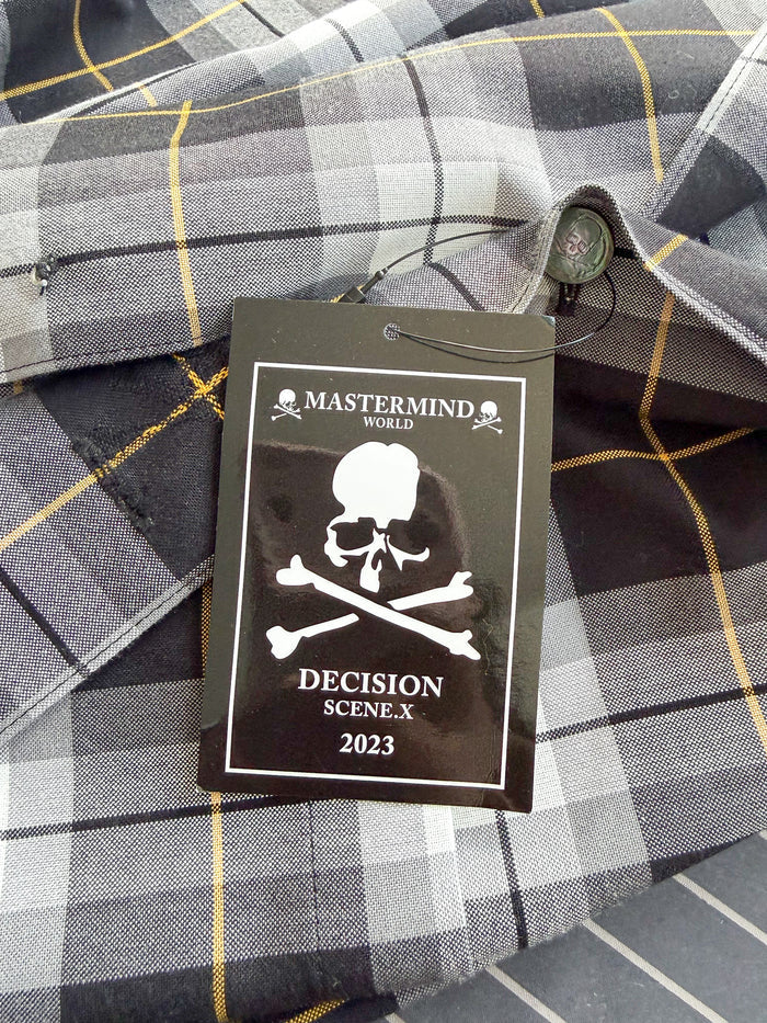 Mastermind World Grey Checked Oversized Shirt Overshirt