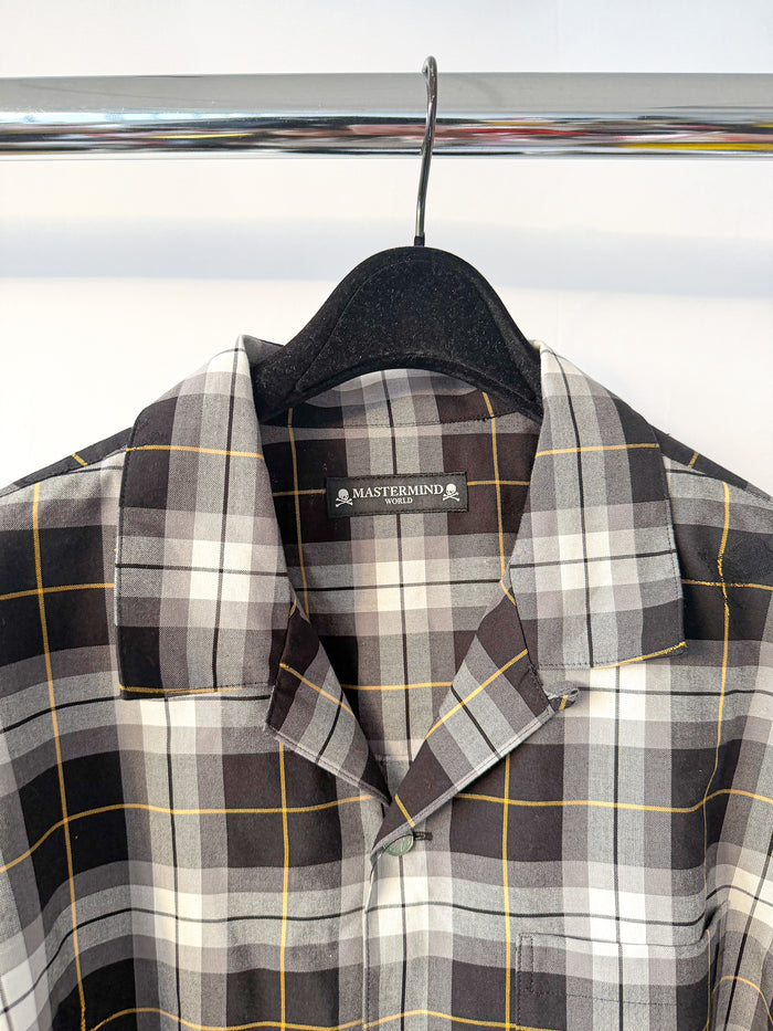 Mastermind World Grey Checked Oversized Shirt Overshirt
