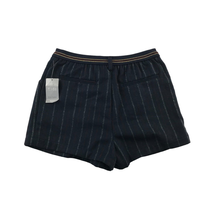 Matalan 11-12 years dark navy striped high waist shorts