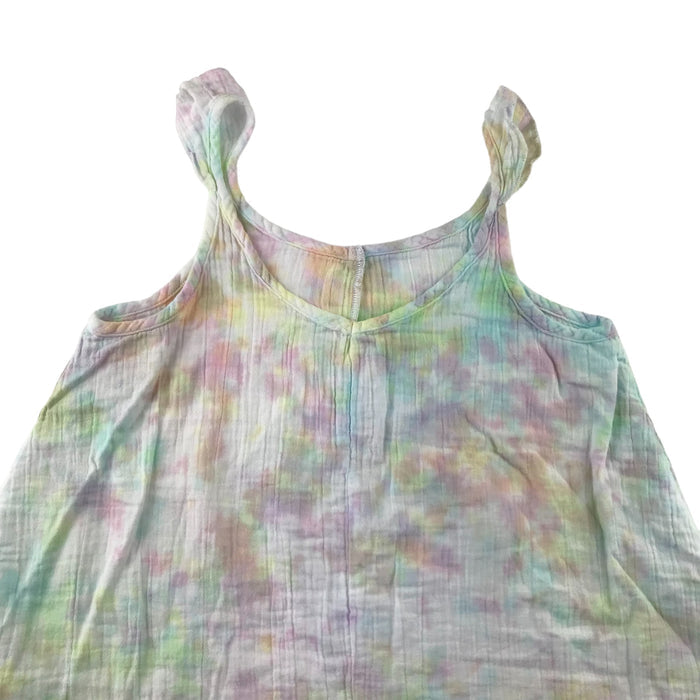 Matalan 12 years white and pastel multicolour printed top and shorts set