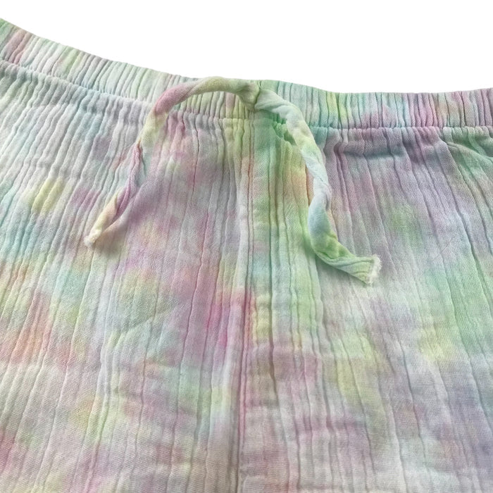 Matalan 12 years white and pastel multicolour printed top and shorts set