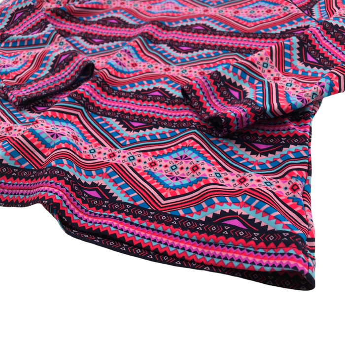 Matalan 4-5 years pink purple pattern swim top