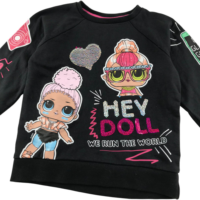 Matalan 5-6 years black sequin lol sweater
