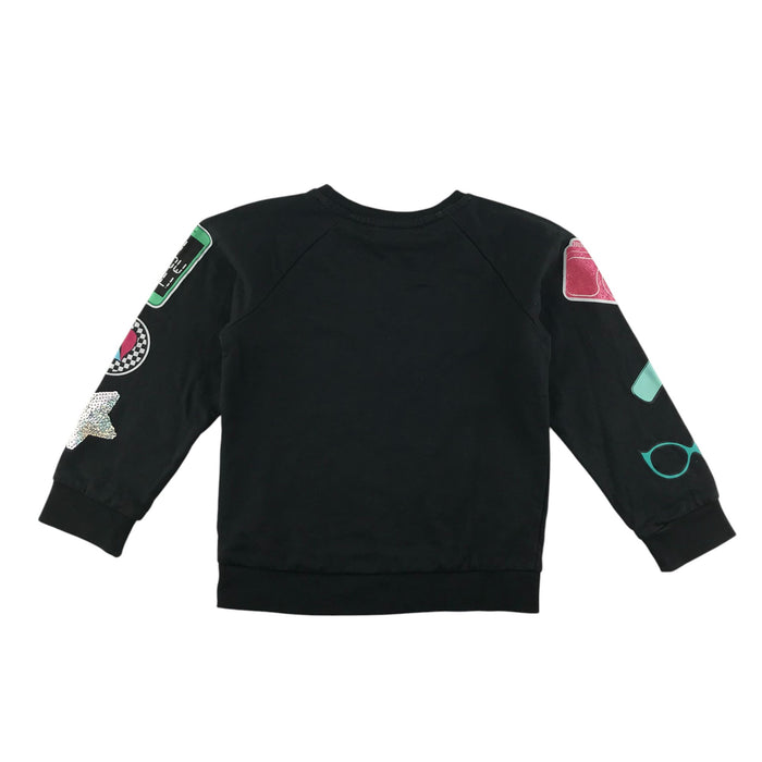 Matalan 5-6 years black sequin lol sweater