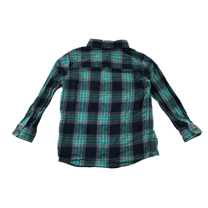 Matalan 5-6 years green checked cotton shirt