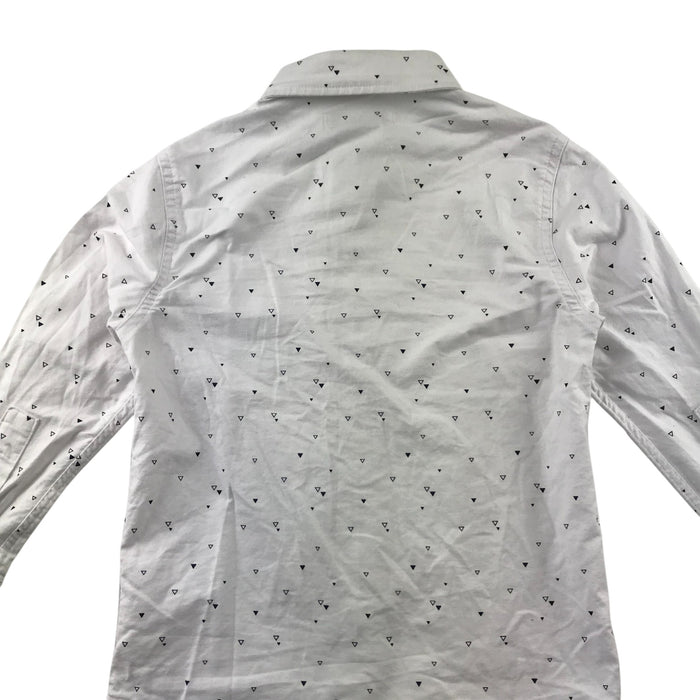 Matalan shirt 5-6 years white triangle print design shirt
