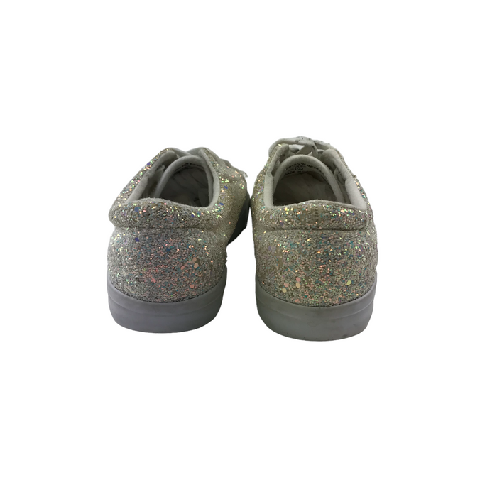 Matalan size UK 1 white glitter trainers
